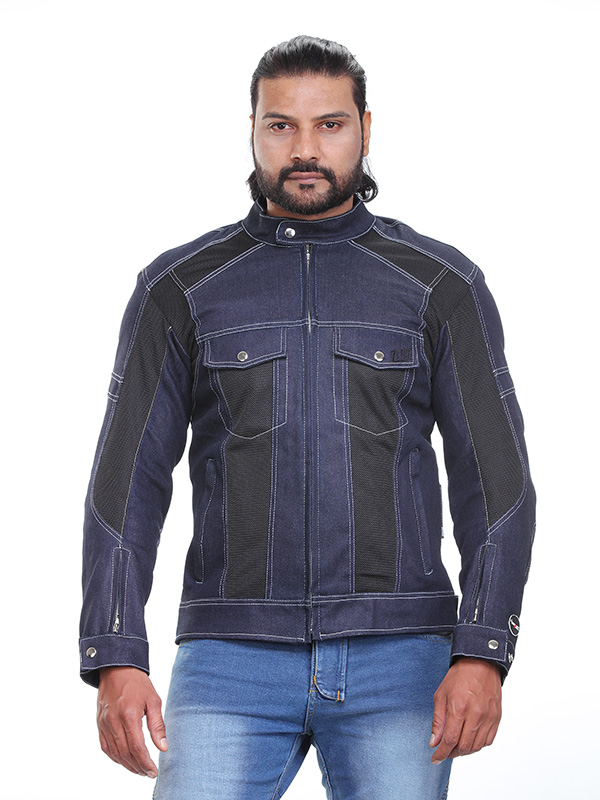 Denim deals riding jacket