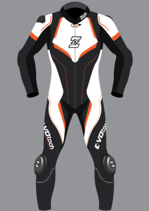 Zeus Evo-Tech Race Suit Orange/White/Black Customizable