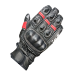 ZEUS STREET RIDER PRO GLOVES-BLACK RED